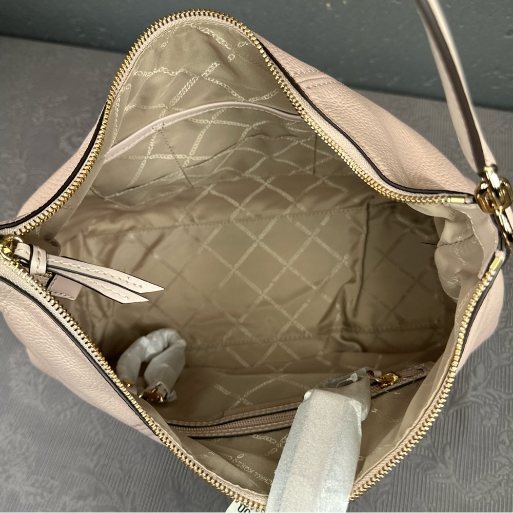 MICHAEL KORS Sienna Soft Pink Pebbled Leather Large Convertible Shoulder/Hobo - Picture 14 of 14